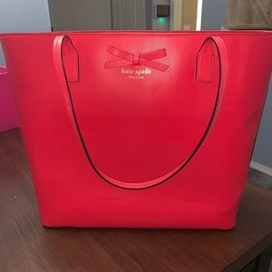 Hot Pink Kate Spade Tote with Bow Accent